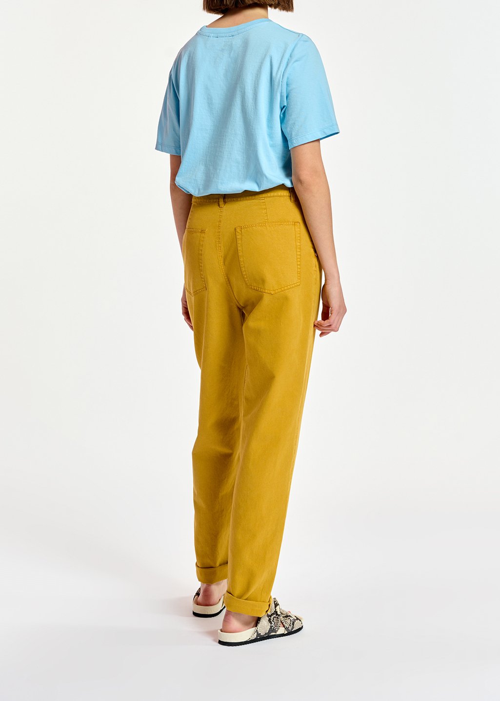 Gele jeans met hoge taille RE—SSENTIEL tweedehands photo 6