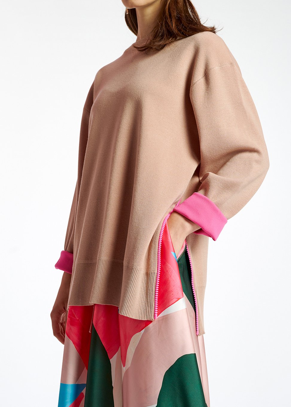 Vintage roze trui met boxy snit RE—SSENTIEL tweedehands photo 3