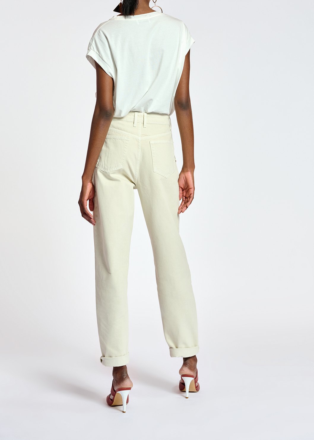 Gebroken witte boyfriend jeans RE—SSENTIEL tweedehands photo 6