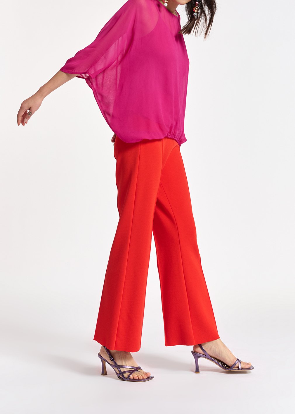 Pink voluminous sheer top RE—SSENTIEL second-hand photo 7