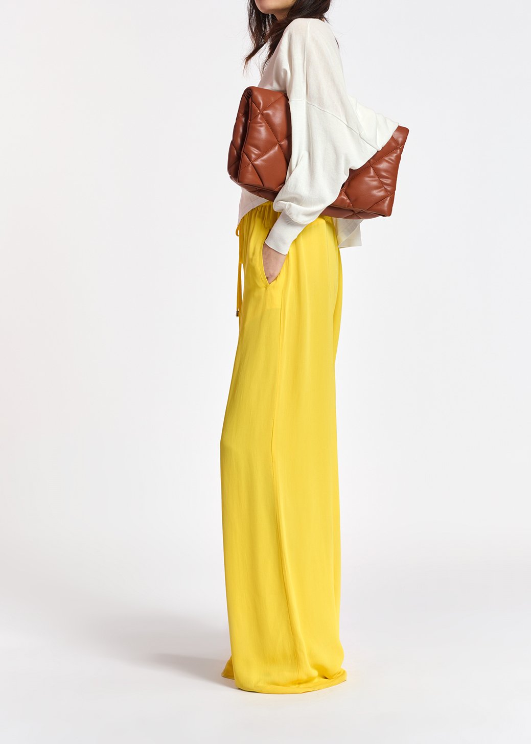 Off-white cotton-blend sweater with cape effect RE—SSENTIEL second-hand photo 3