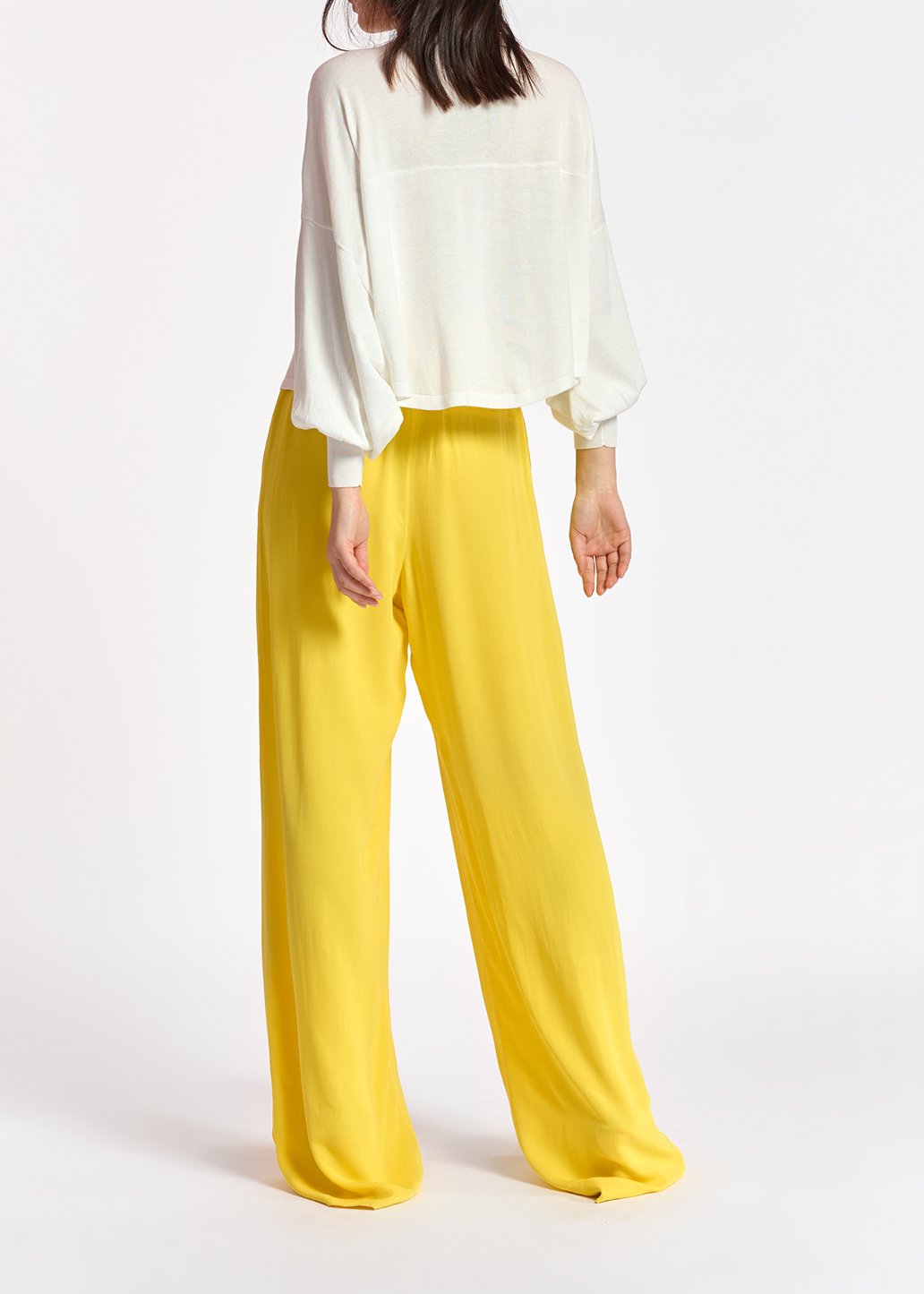 Off-white cotton-blend sweater with cape effect RE—SSENTIEL second-hand photo 6