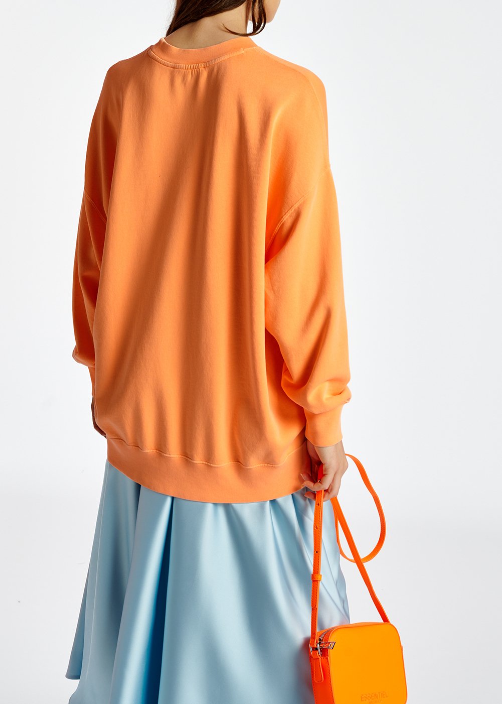Sweatshirt oversize orange fluo RE—SSENTIEL seconde main photo 5