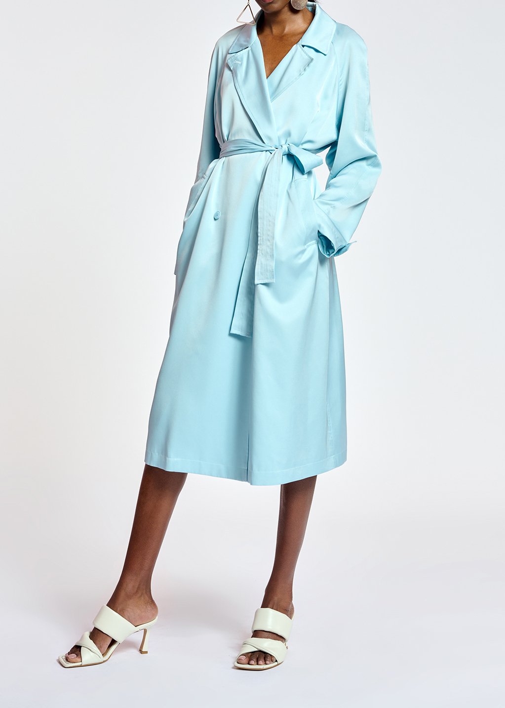 Robe imper bleu clair RE—SSENTIEL seconde main photo 3