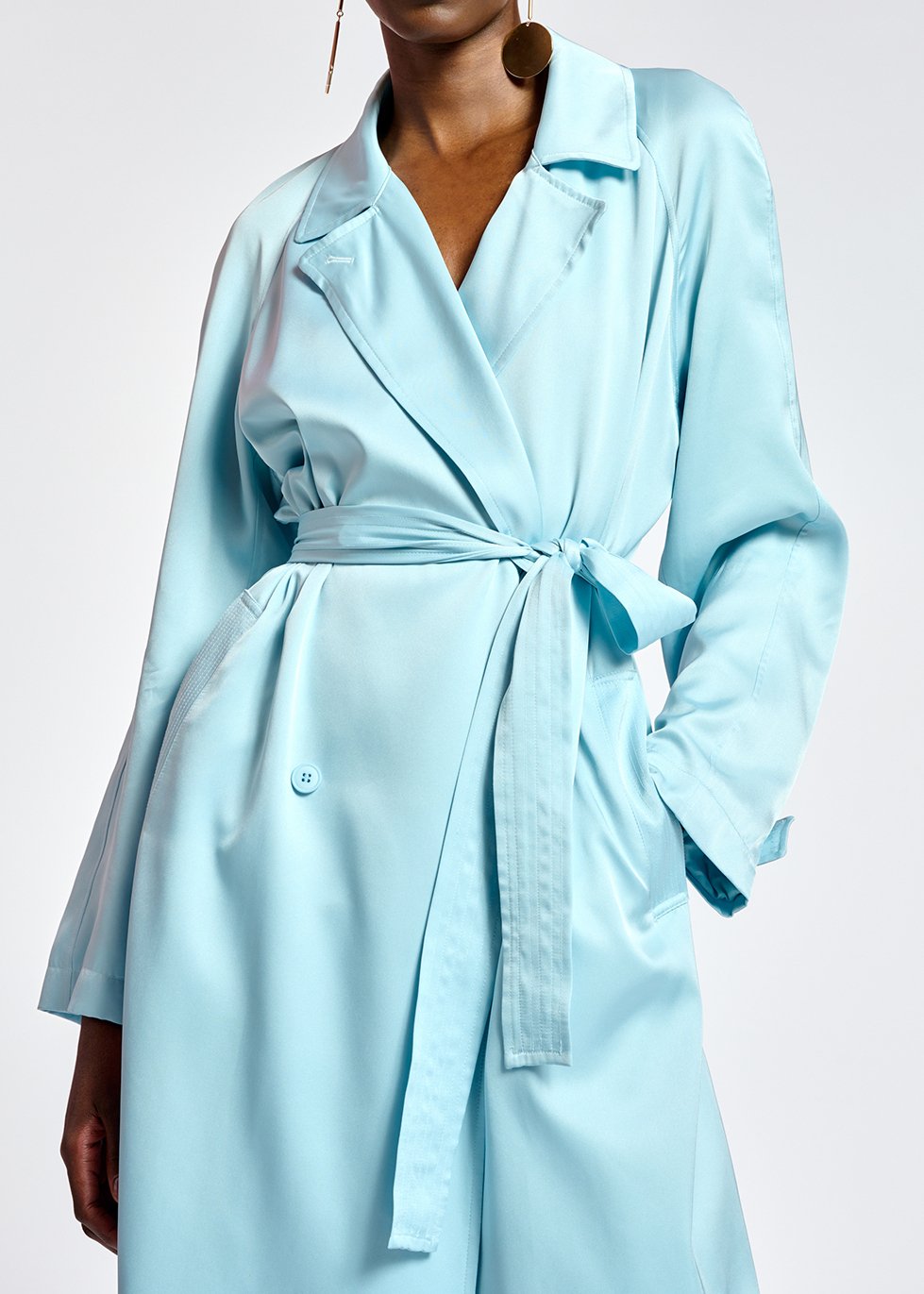 Robe imper bleu clair RE—SSENTIEL seconde main photo 7