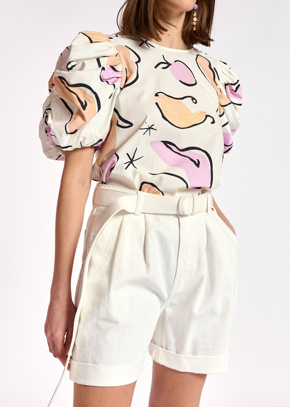 White denim boyfriend shorts RE—SSENTIEL second-hand photo 6