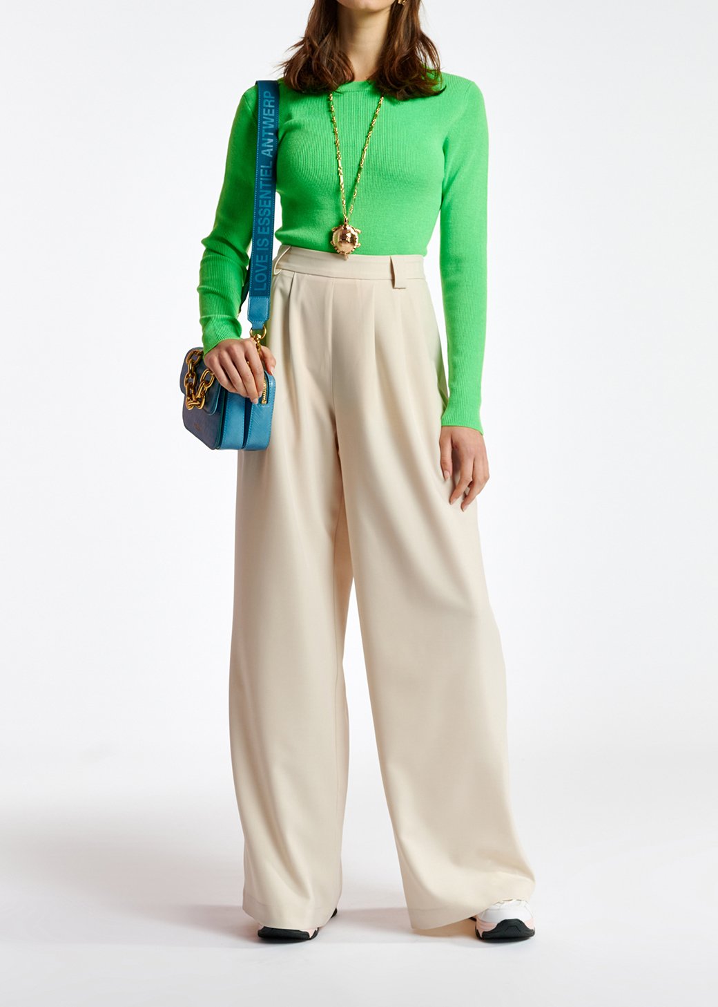Ecru wide-leg pants RE—SSENTIEL second-hand photo 4