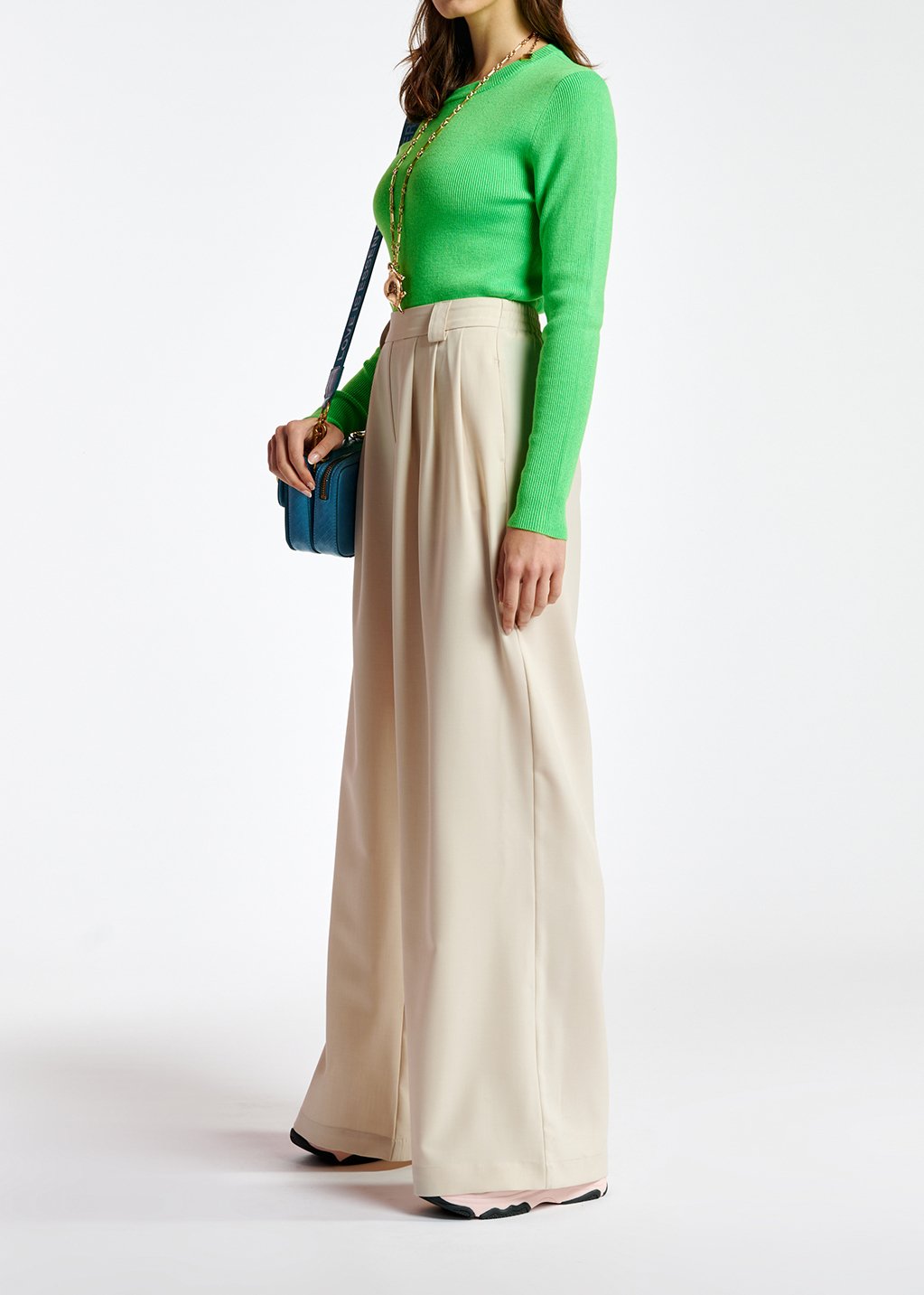 Ecru wide-leg pants RE—SSENTIEL second-hand photo 5