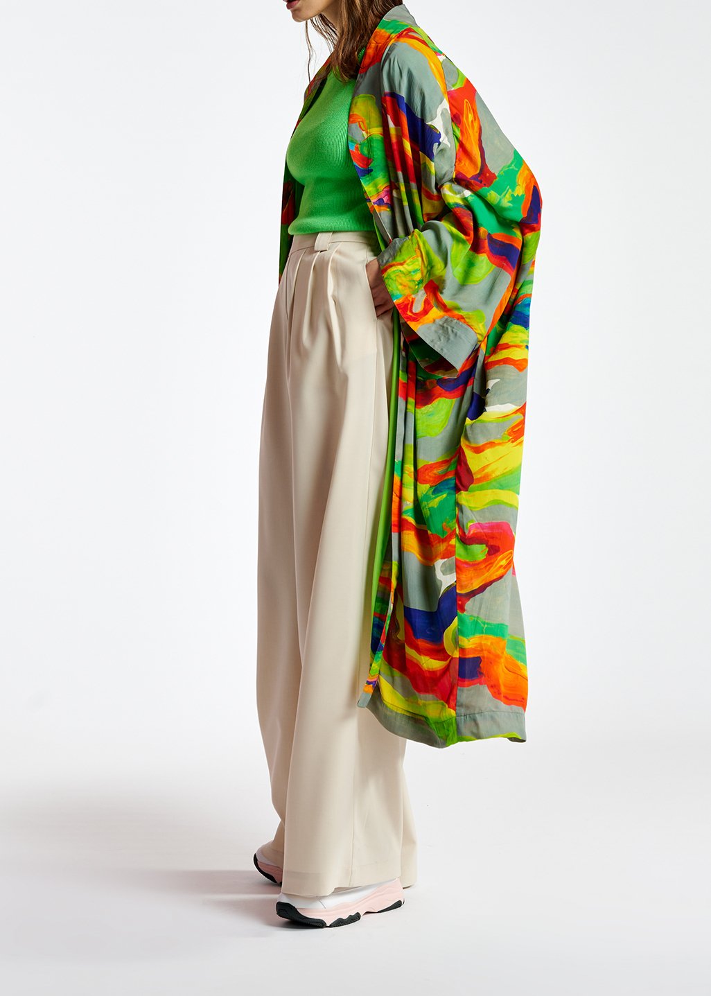 Ecru wide-leg pants RE—SSENTIEL second-hand photo 7