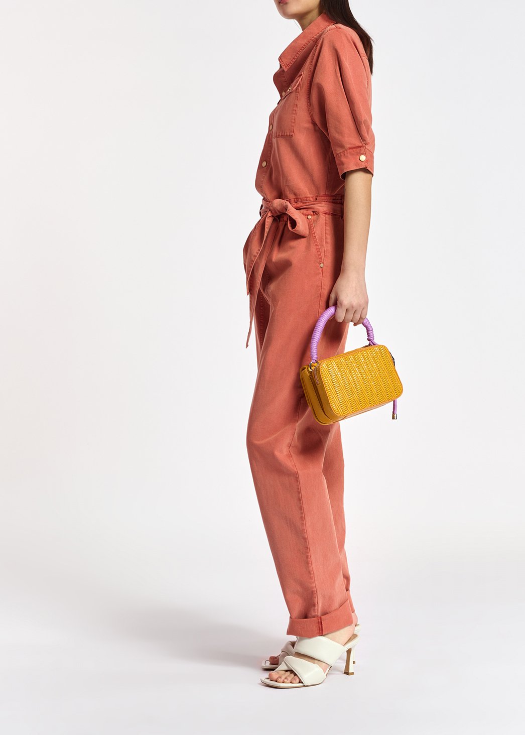 Donkeroranje jumpsuit van katoenmix RE—SSENTIEL tweedehands photo 5