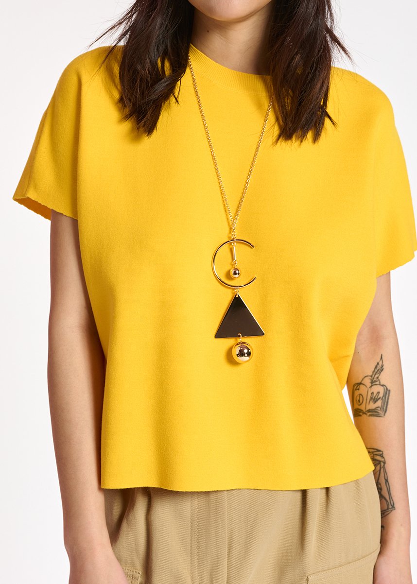 Top en tricot jaune RE—SSENTIEL seconde main photo 5