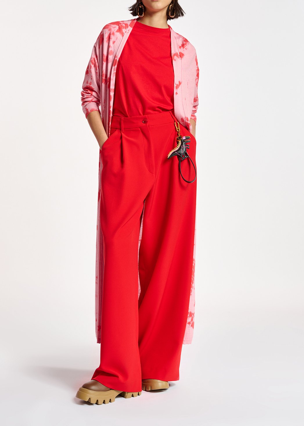 Long cardigan tie-dye rose et rouge RE—SSENTIEL seconde main photo 7