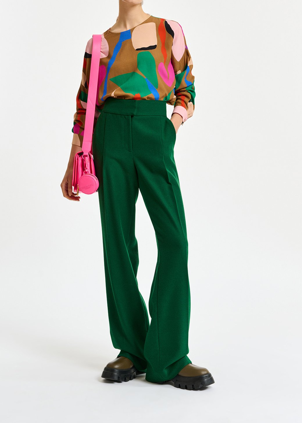 Camel top met grafische print RE—SSENTIEL tweedehands photo 5