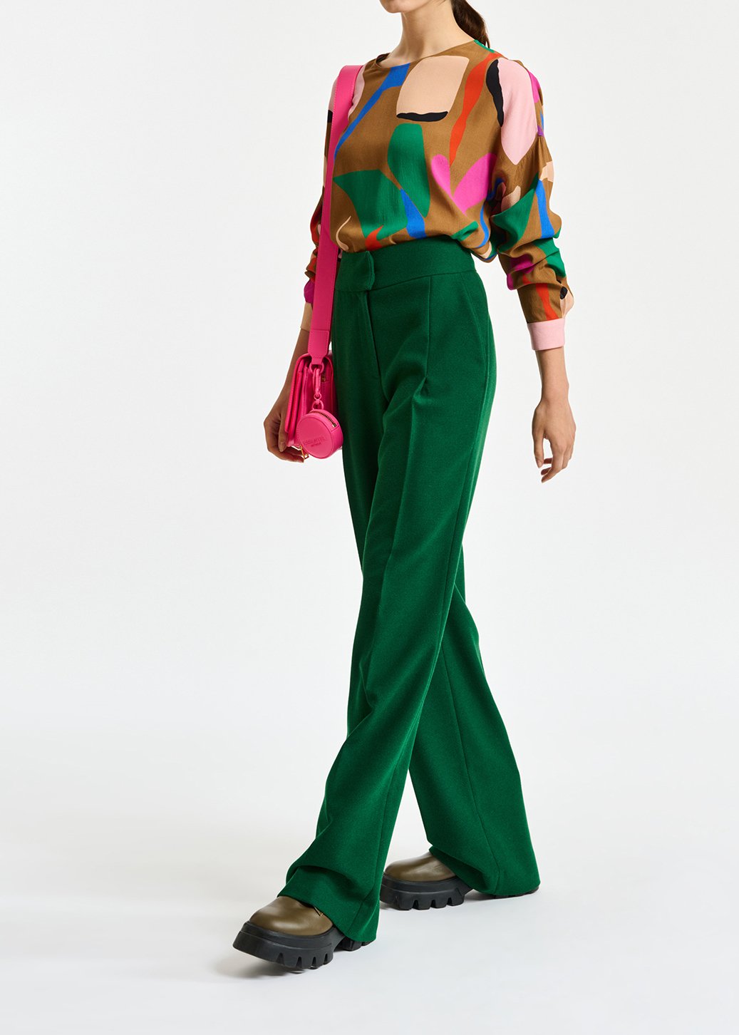 Camel top met grafische print RE—SSENTIEL tweedehands photo 6