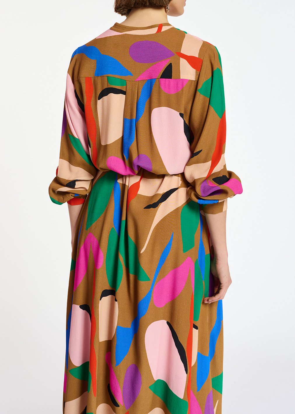 Camel graphic-print shirt dress RE—SSENTIEL second-hand photo 7