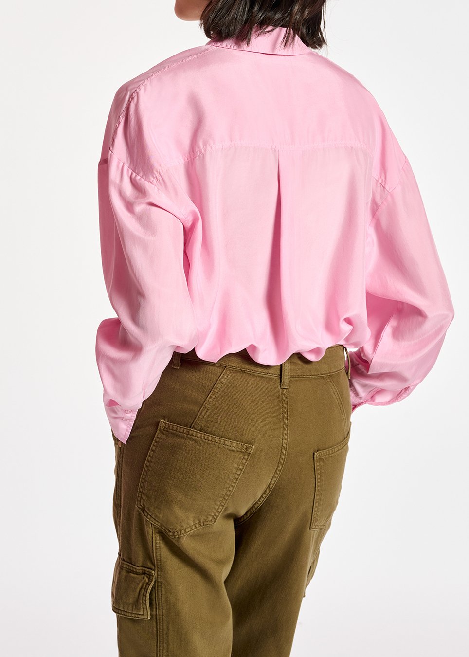 Lichtroze zijden blouse RE—SSENTIEL tweedehands photo 4