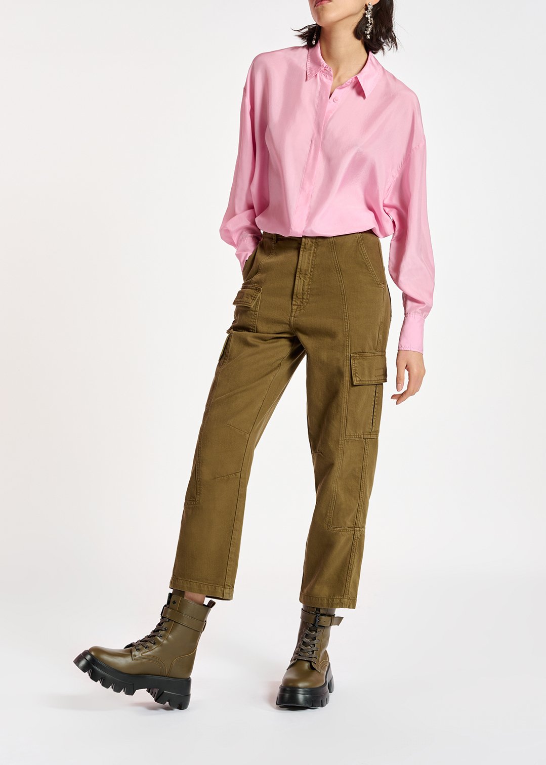 Lichtroze zijden blouse RE—SSENTIEL tweedehands photo 5