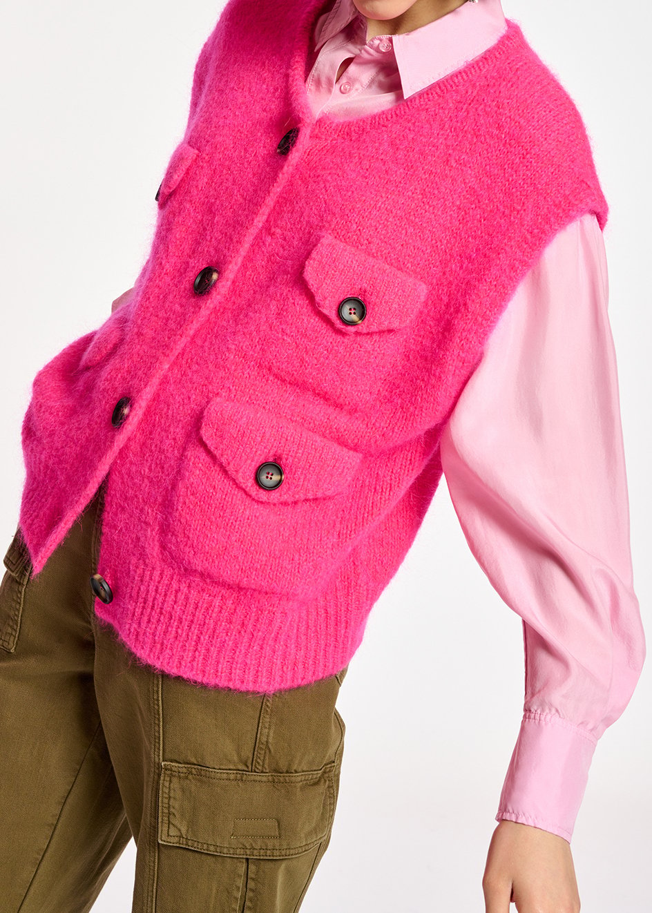 Lichtroze zijden blouse RE—SSENTIEL tweedehands photo 8