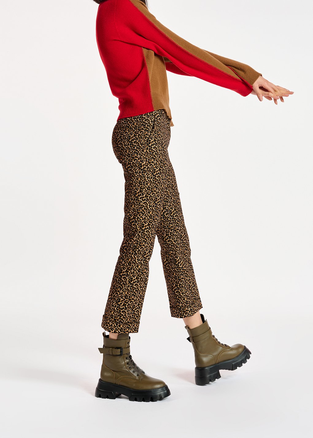 Pantalon évasé à  motif léopard RE—SSENTIEL seconde main photo 4
