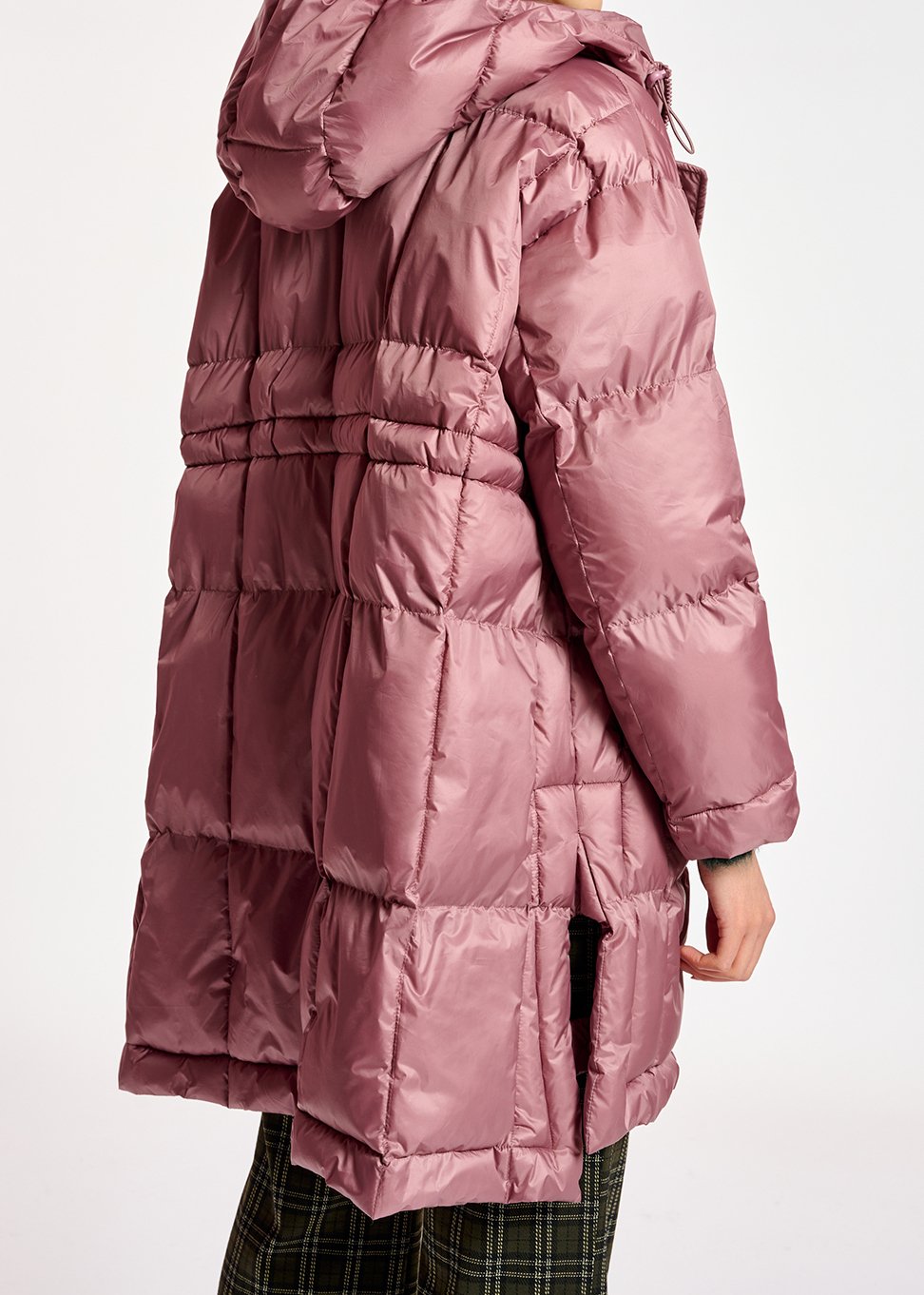 Vintage roze donsjas met kap RE—SSENTIEL tweedehands photo 6