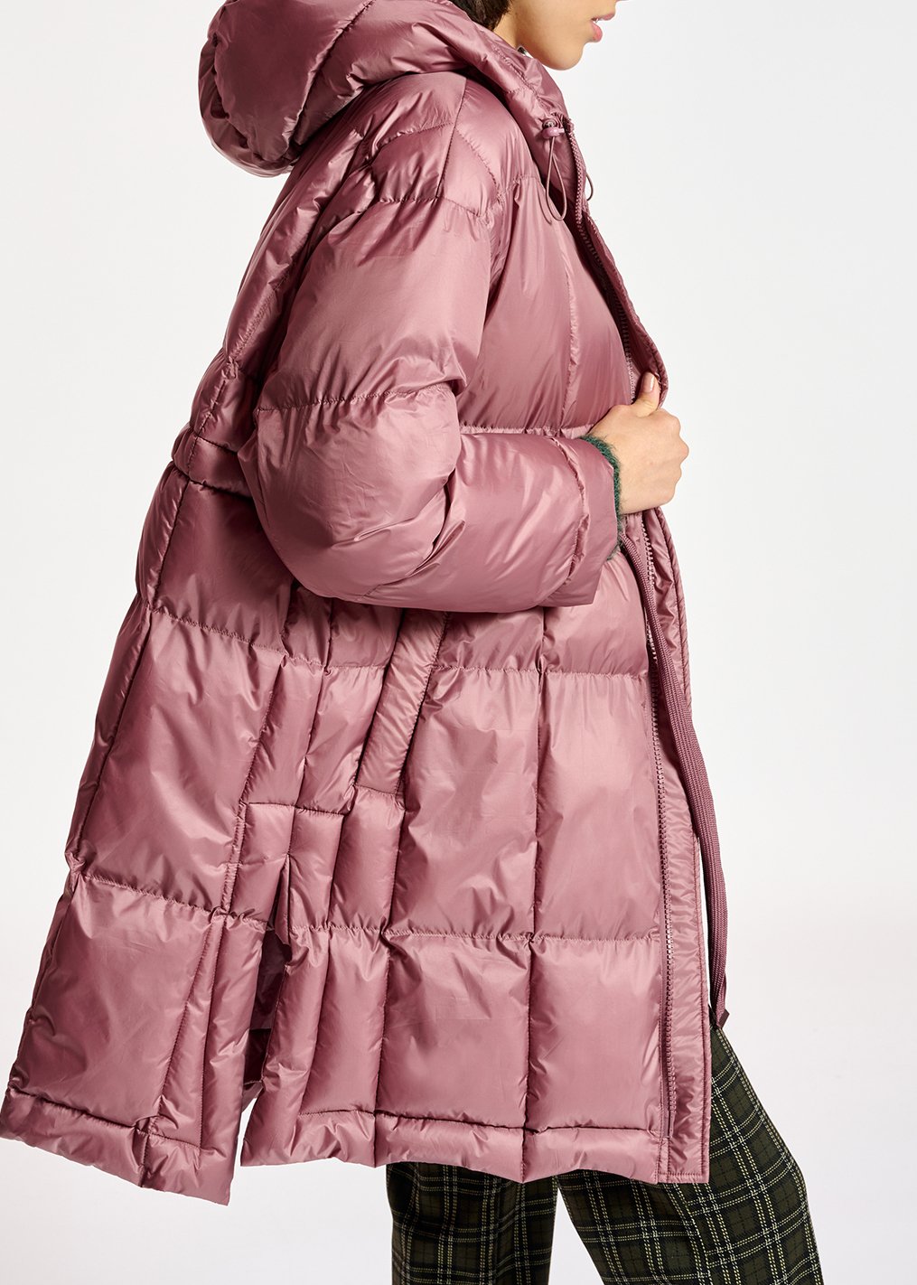 Vintage roze donsjas met kap RE—SSENTIEL tweedehands photo 7