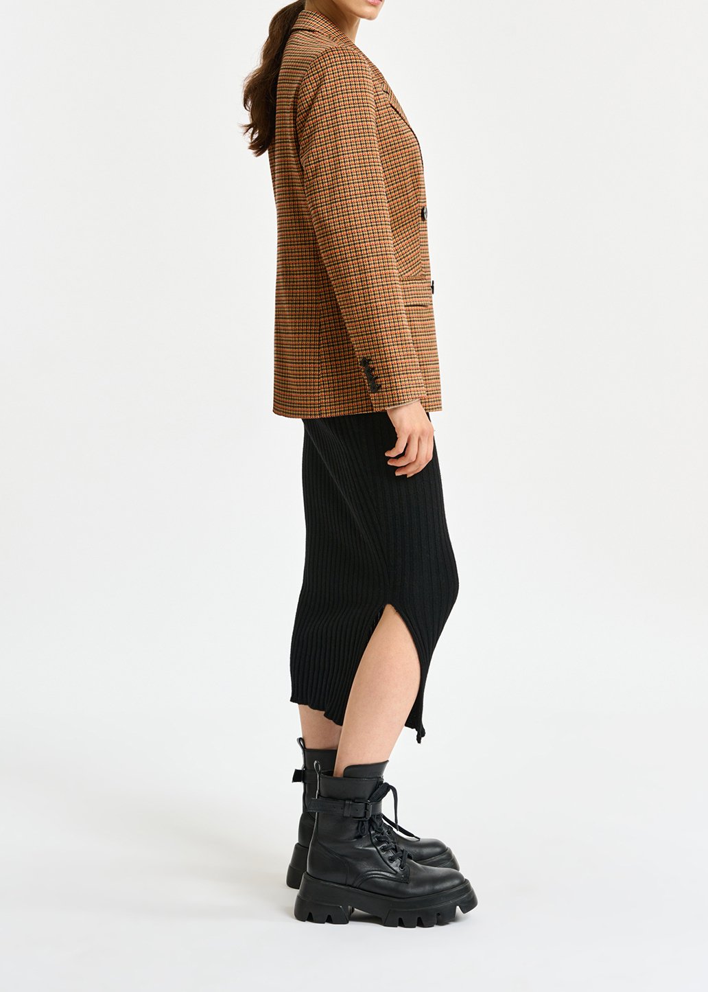 Blazer in pied-de-poule met dubbele knopenrij RE—SSENTIEL tweedehands photo 5