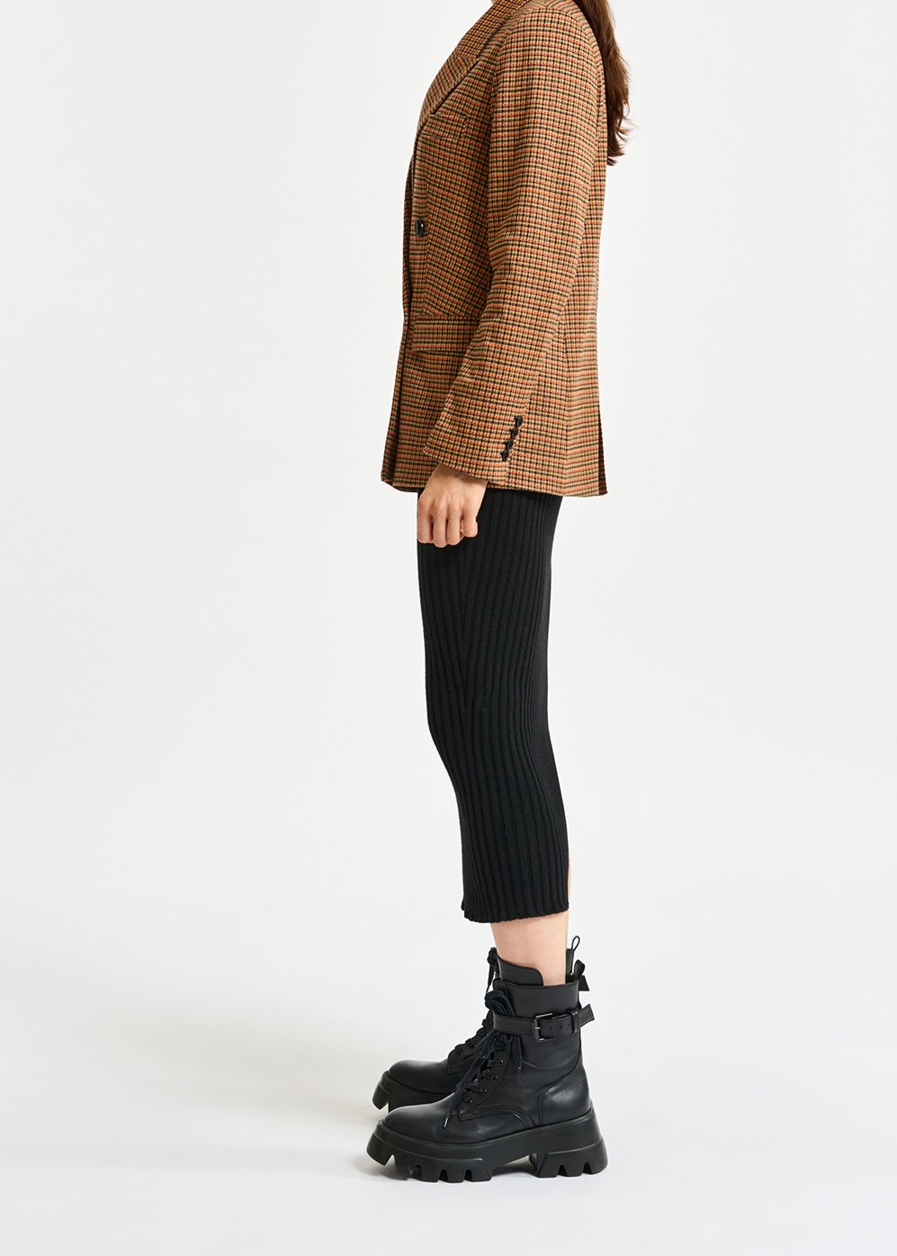 Blazer in pied-de-poule met dubbele knopenrij RE—SSENTIEL tweedehands photo 8