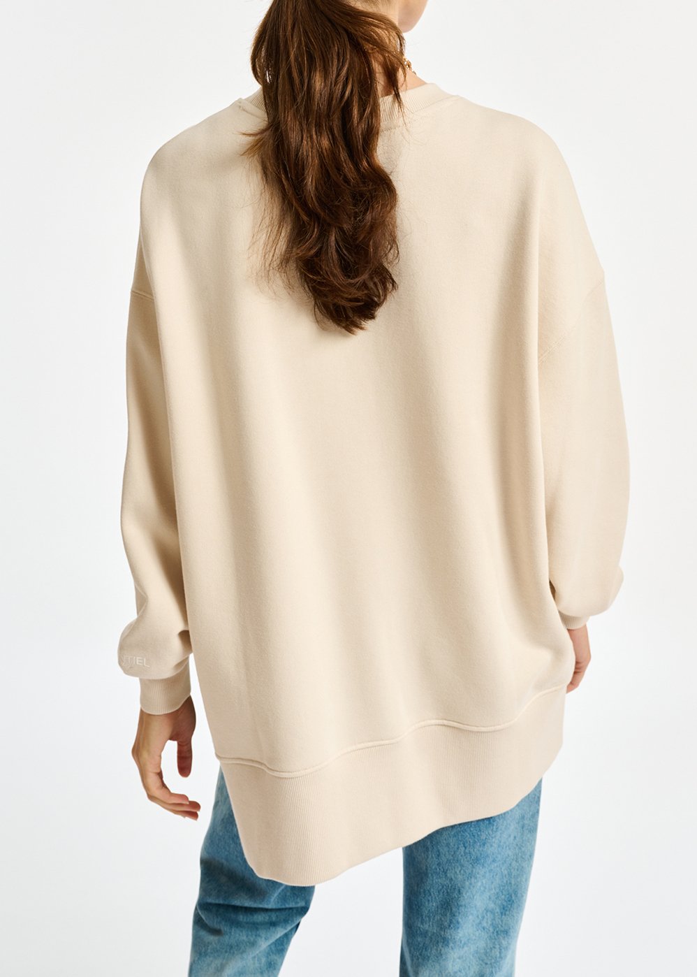 Gebroken witte boxy sweater van biokatoen RE—SSENTIEL tweedehands photo 7