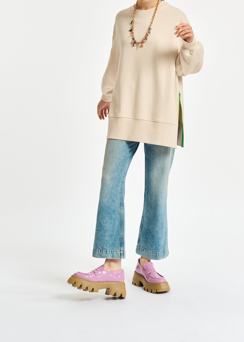 Gebroken witte boxy sweater van biokatoen RE—SSENTIEL tweedehands photo 8