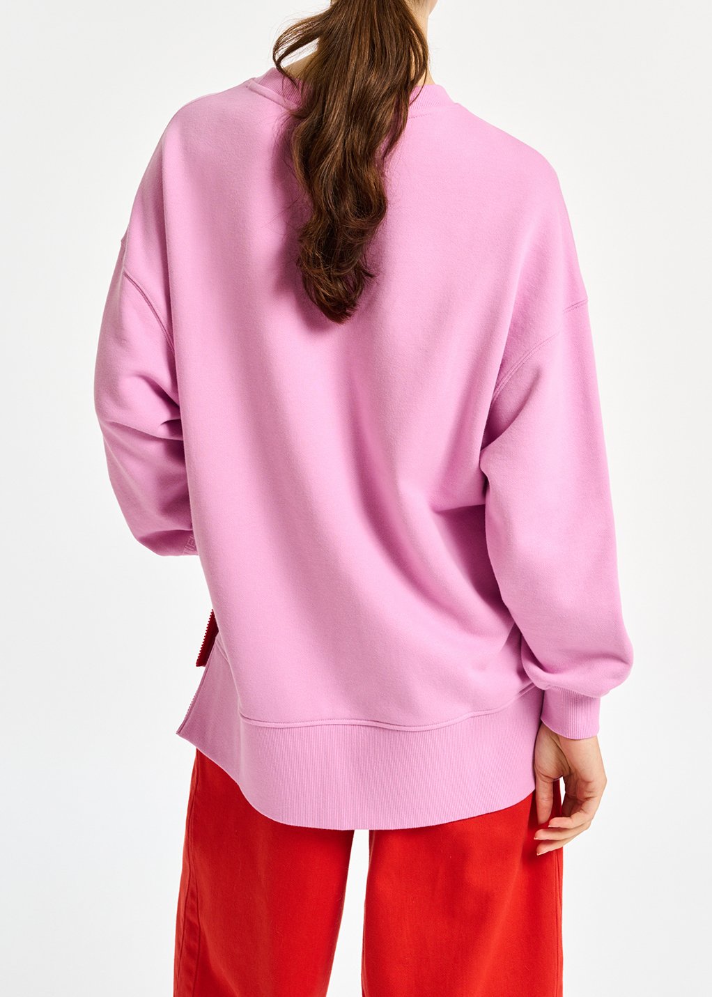 Sweat boxy en coton bio rose RE—SSENTIEL seconde main photo 7