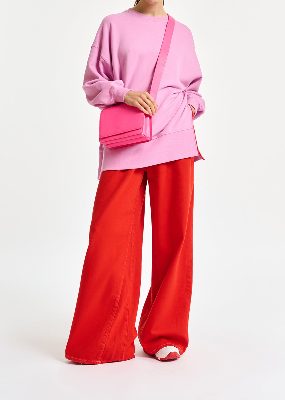 Sweat boxy en coton bio rose RE—SSENTIEL seconde main photo 8