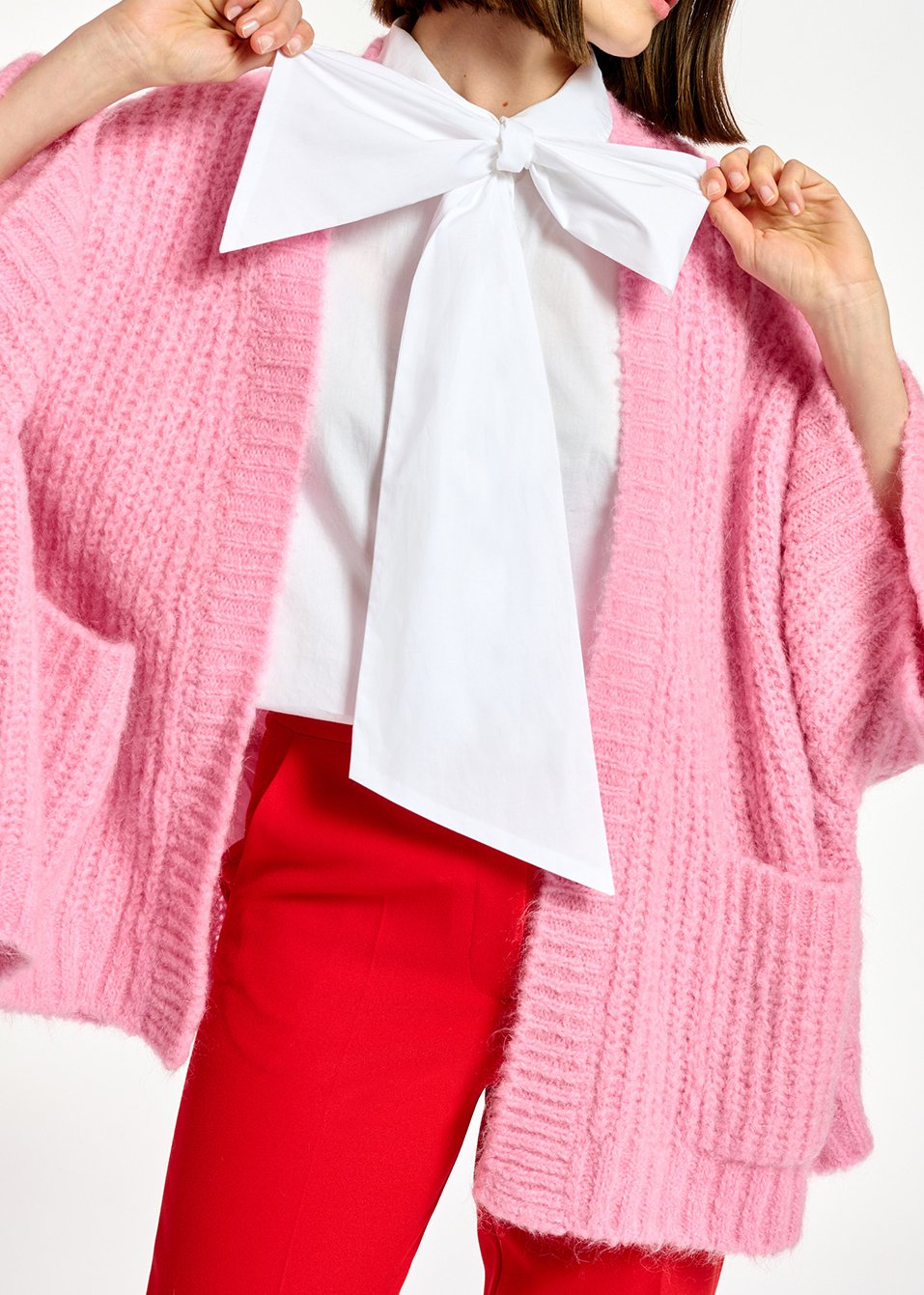 Roze cardigan met boxy snit RE—SSENTIEL tweedehands photo 8