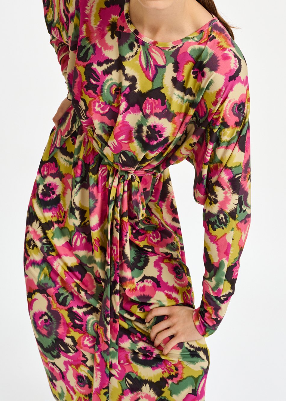 Jupe midi multicolore à  imprimé fleuri RE—SSENTIEL seconde main photo 3