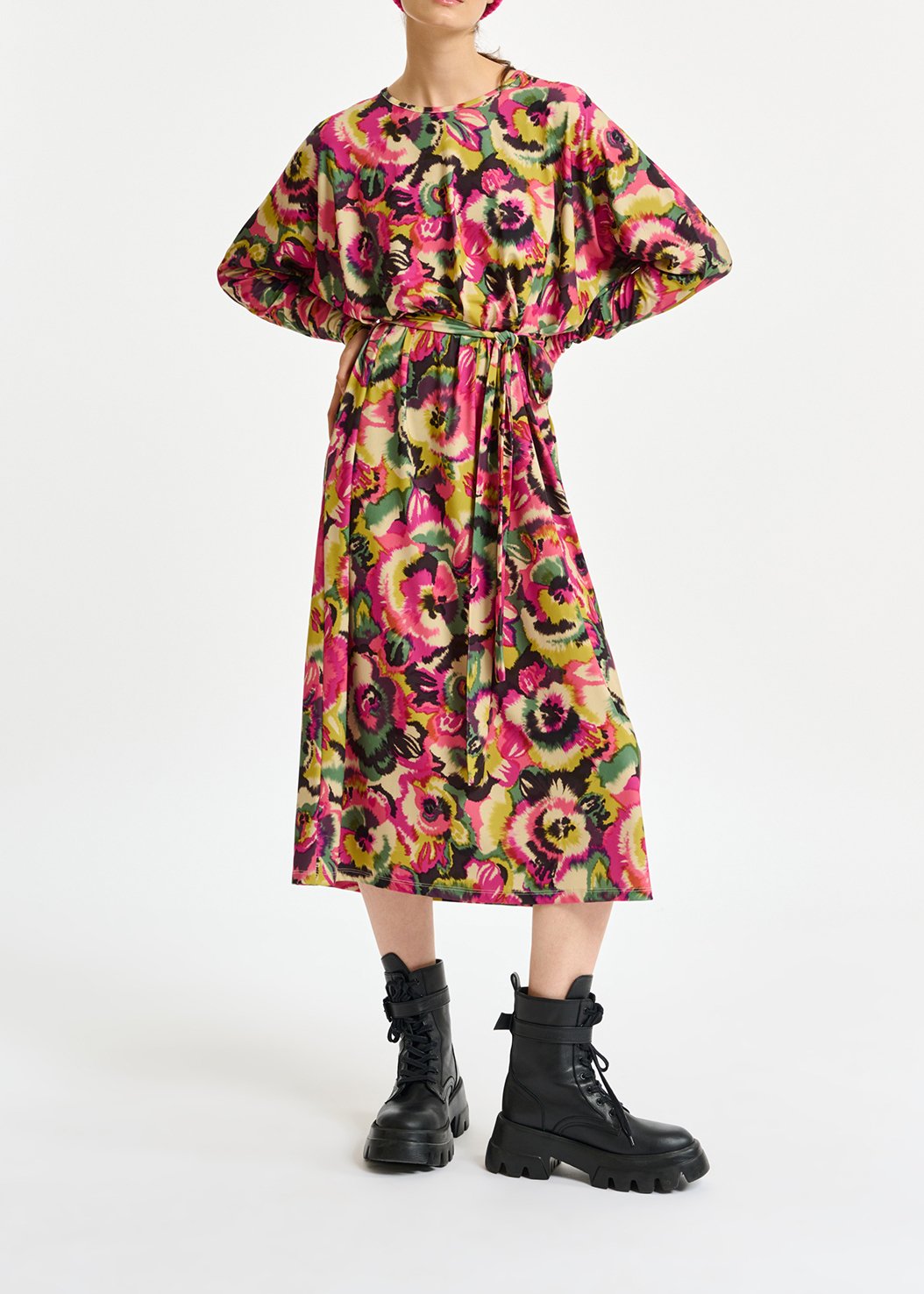 Jupe midi multicolore à  imprimé fleuri RE—SSENTIEL seconde main photo 4
