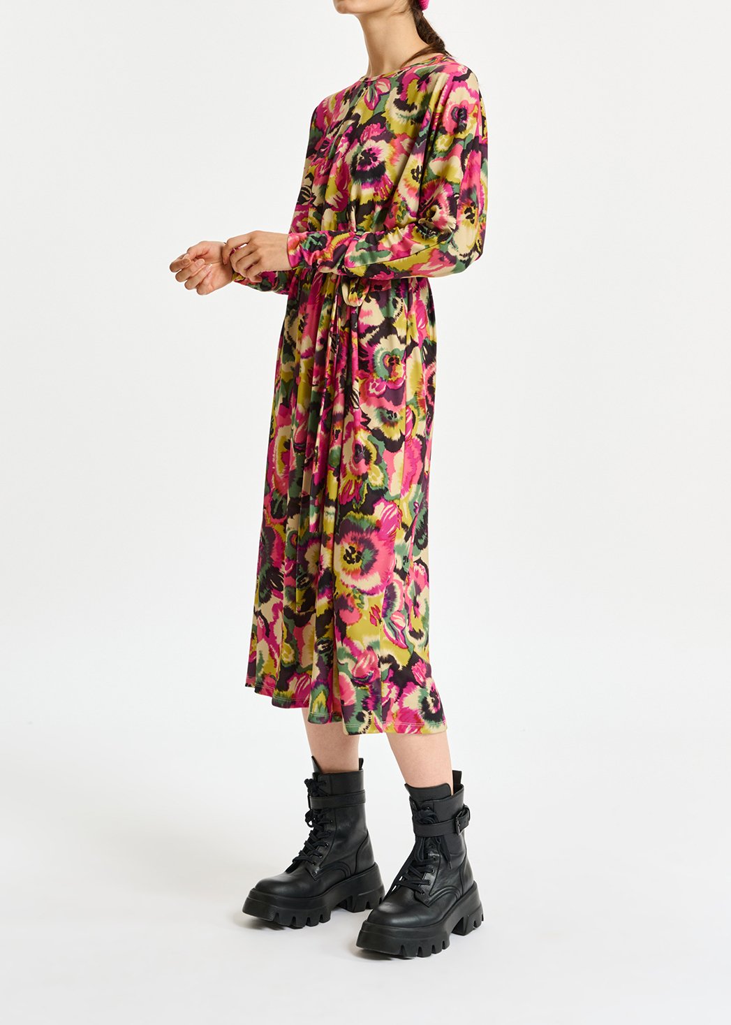 Jupe midi multicolore à  imprimé fleuri RE—SSENTIEL seconde main photo 5