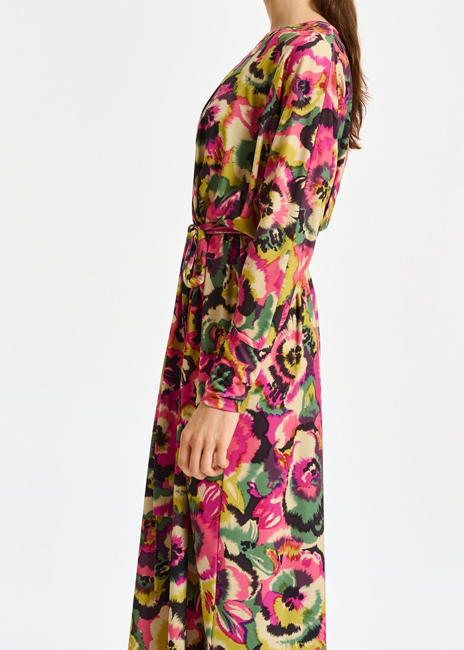 Jupe midi multicolore à  imprimé fleuri RE—SSENTIEL seconde main photo 8
