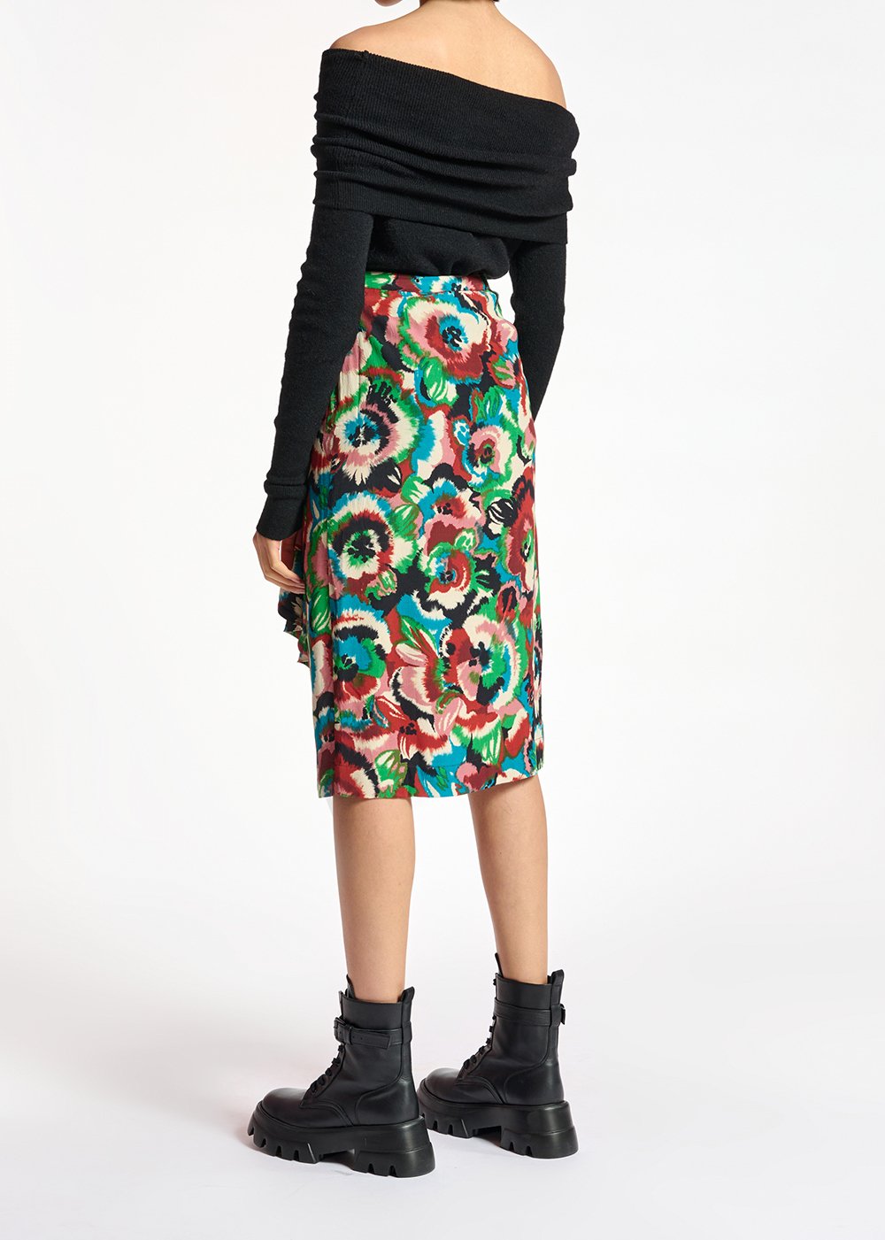 Midirok met kleurrijke bloemenprint RE—SSENTIEL tweedehands photo 7