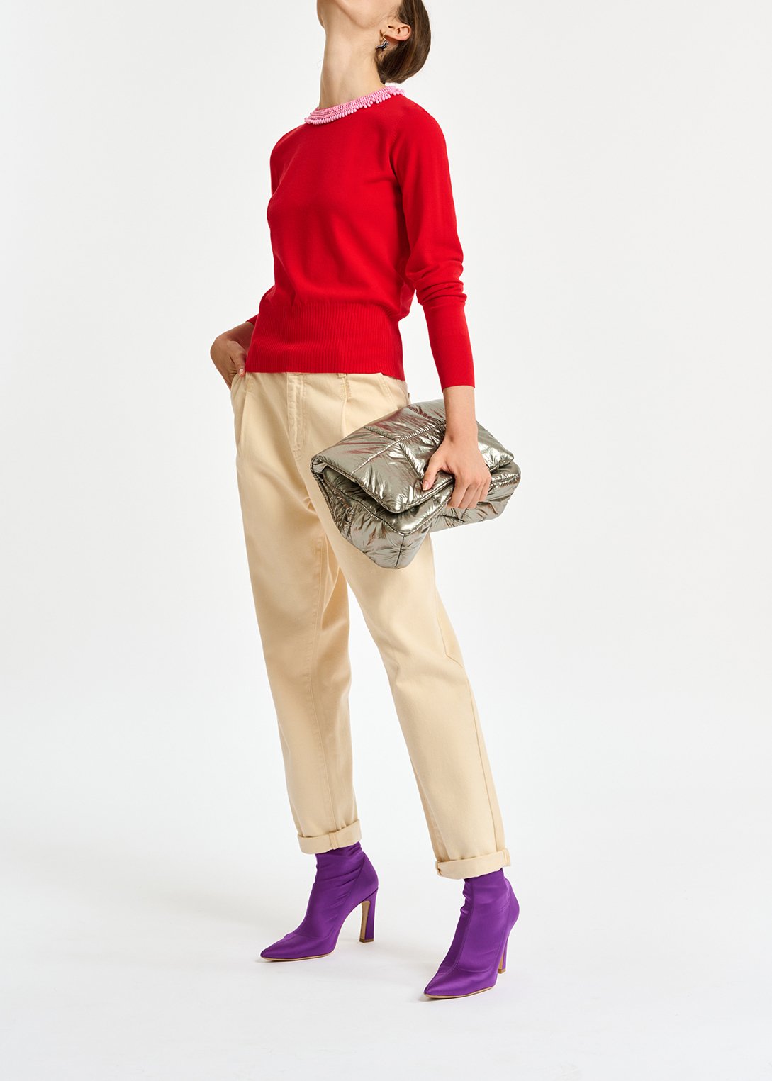 Ecru jeans met hoge taille RE—SSENTIEL tweedehands photo 4