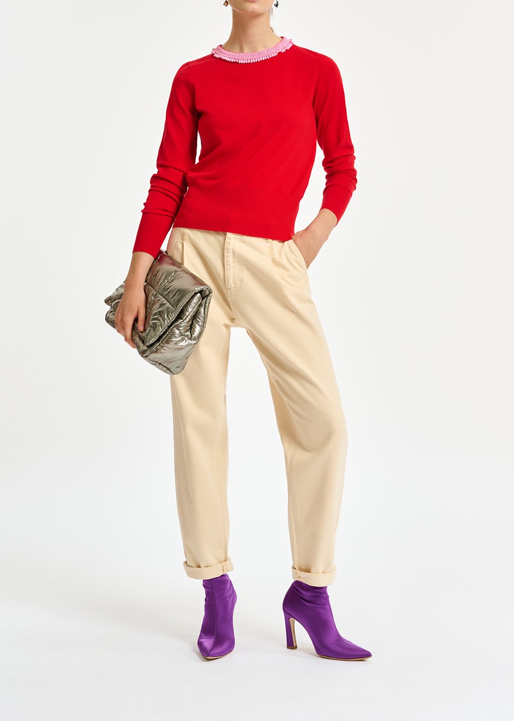 Ecru jeans met hoge taille RE—SSENTIEL tweedehands photo 5
