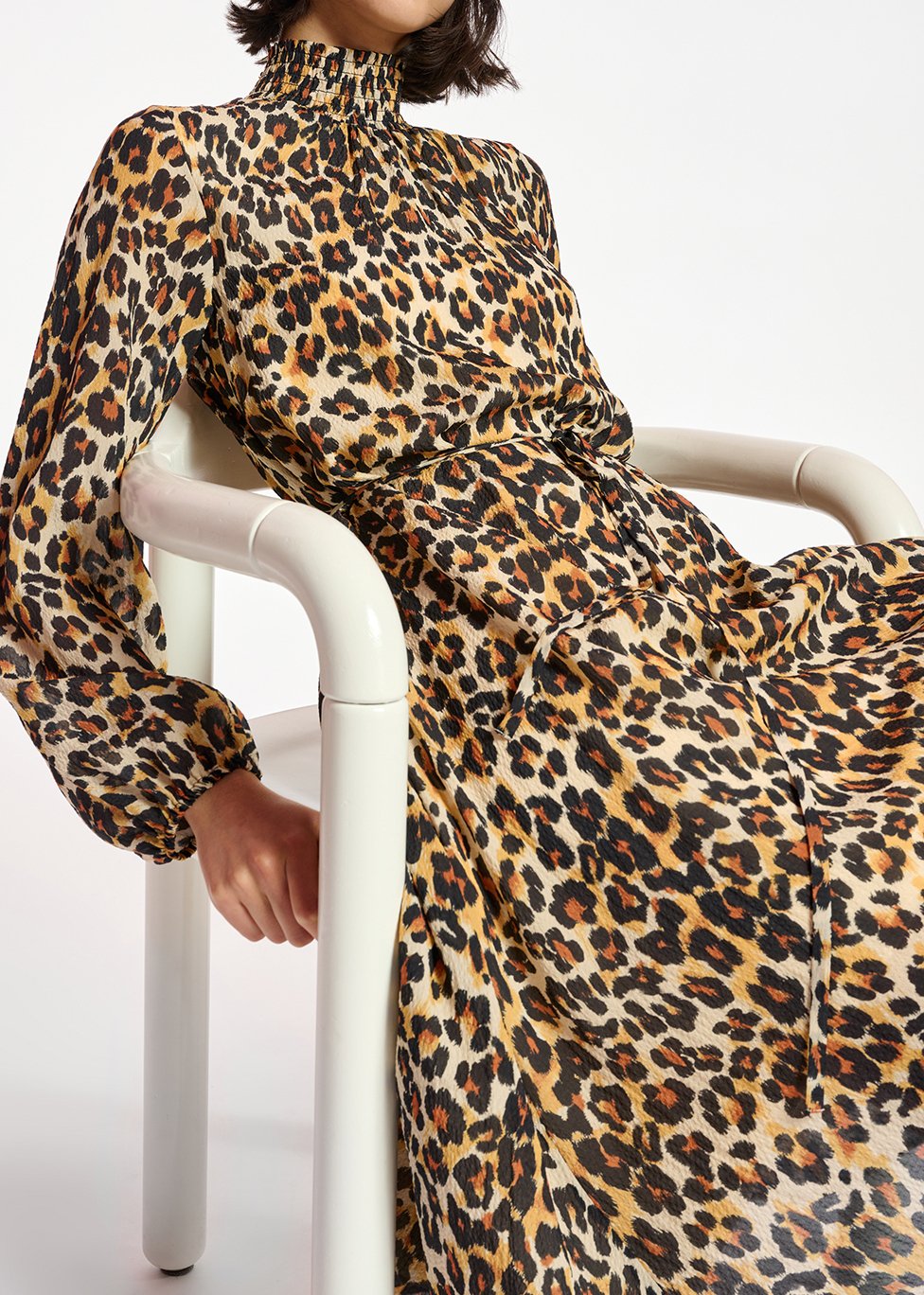Midi-jurk met luipaardprint RE—SSENTIEL tweedehands photo 3