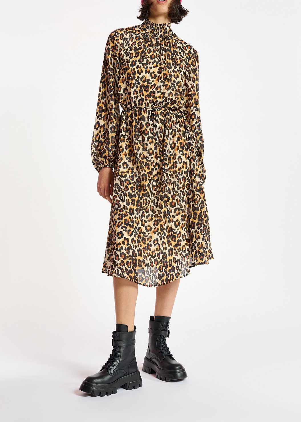 Midi-jurk met luipaardprint RE—SSENTIEL tweedehands photo 4