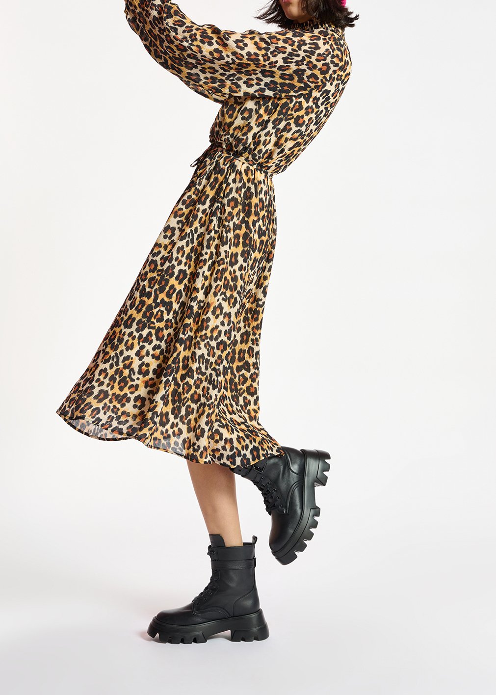 Midi-jurk met luipaardprint RE—SSENTIEL tweedehands photo 5