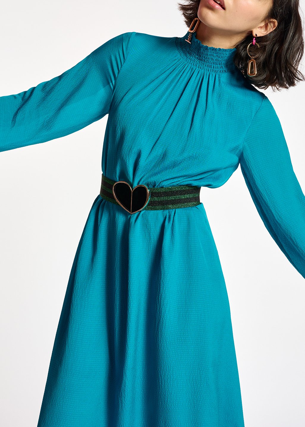 Blue midi-length dress RE—SSENTIEL second-hand photo 4