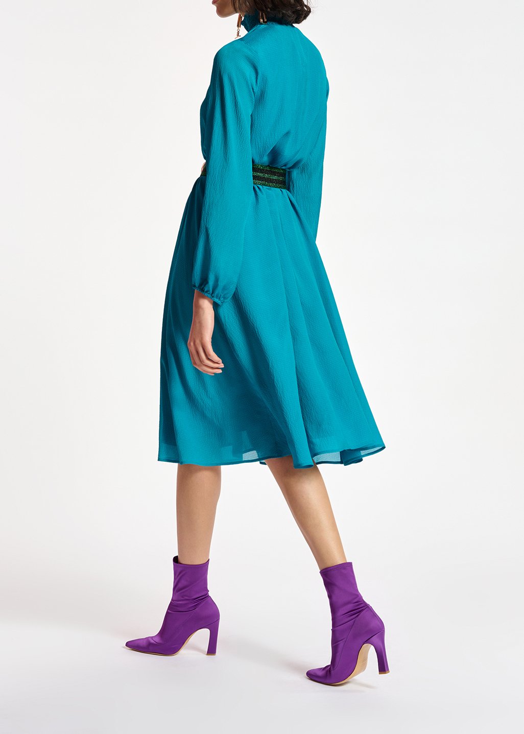 Blue midi-length dress RE—SSENTIEL second-hand photo 7