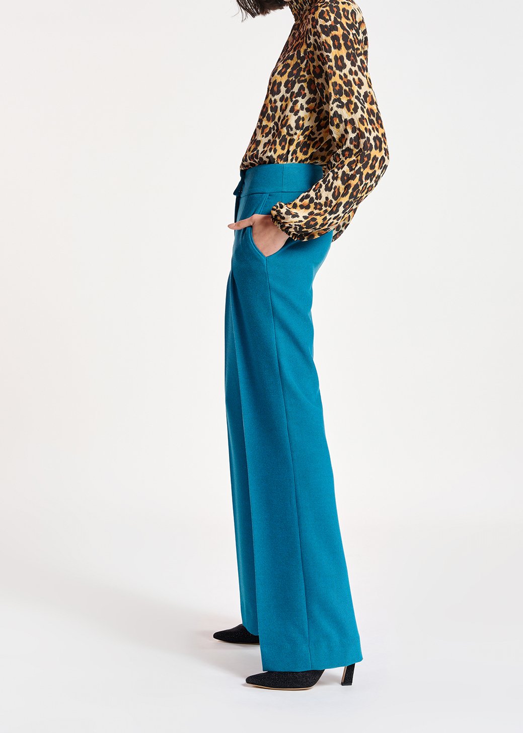 Blue straight-leg pants RE—SSENTIEL second-hand photo 5