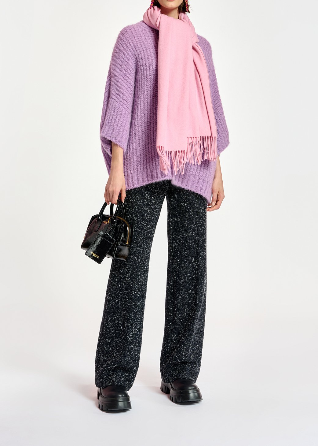 Pull boxy mauve RE—SSENTIEL seconde main photo 4