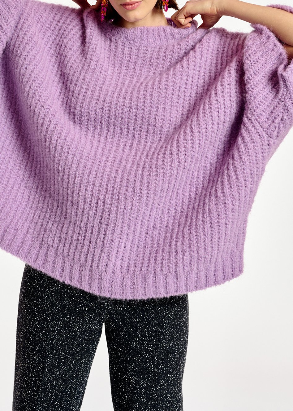 Pull boxy mauve RE—SSENTIEL seconde main photo 6
