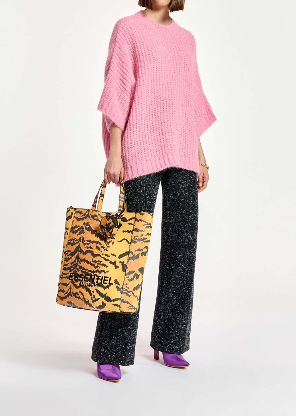 Pull boxy rose RE—SSENTIEL seconde main photo 3