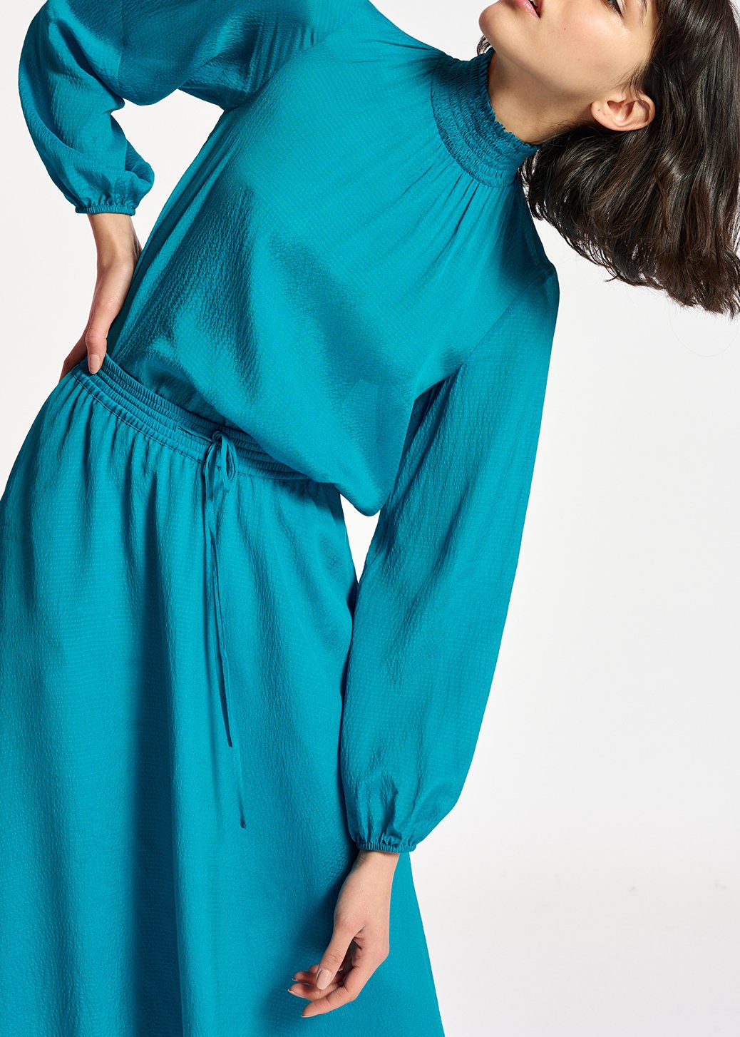 Blauwe top met wijde pasvorm RE—SSENTIEL tweedehands photo 3