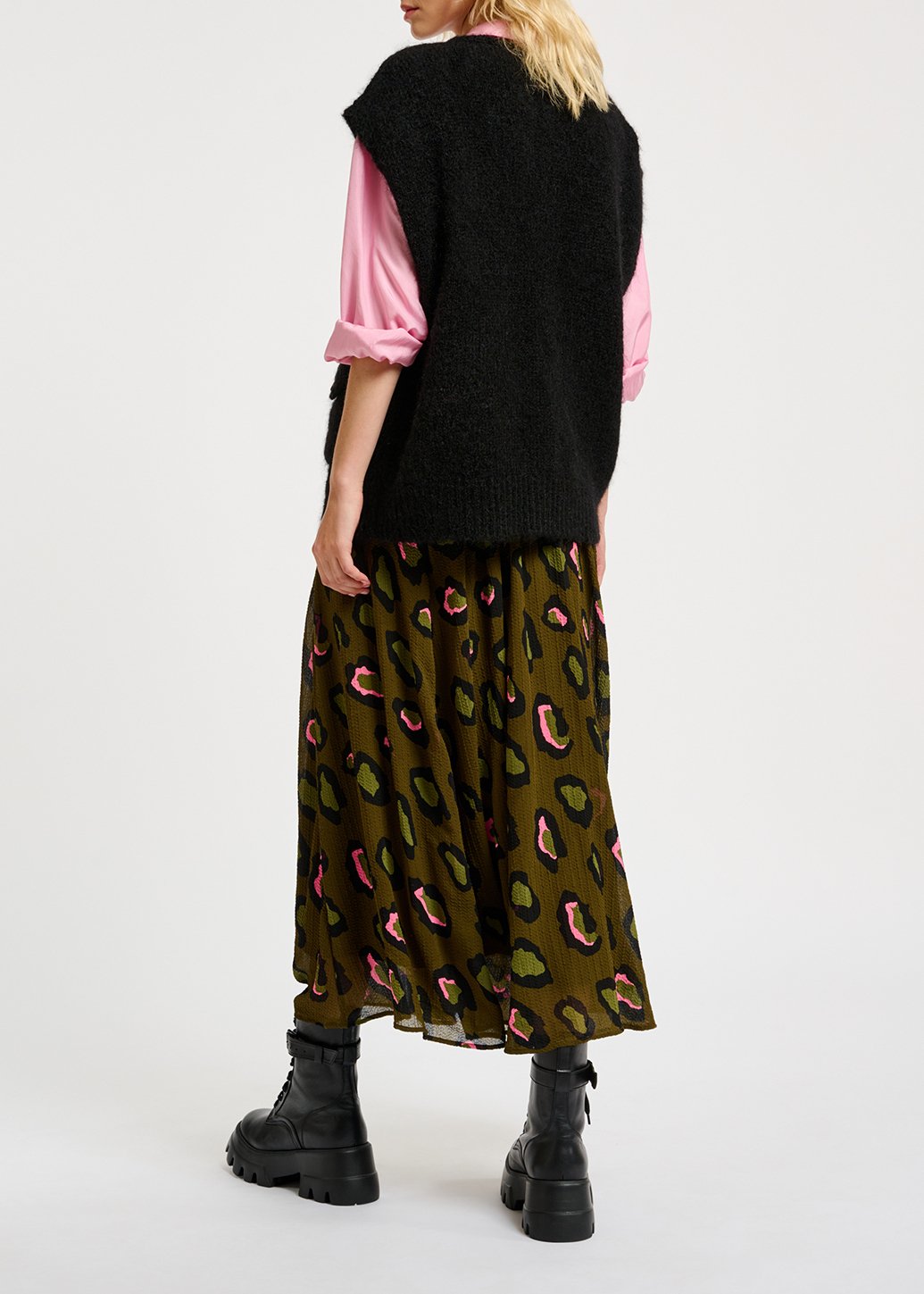 Zwarte mouwloze cardigan van mohairmix RE—SSENTIEL tweedehands photo 7